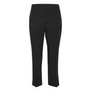 Pitch Black Straight-Leg Broek Cream , Black , Dames