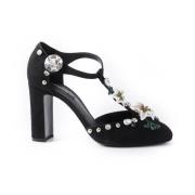 Bloemen- en juweelhakken Dolce & Gabbana , Black , Dames