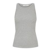 Lichtgrijze Melange Slim Fit Top Gestuz , Gray , Dames