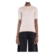 Zijde Kasjmier Gebreide Crewneck Trui Max Mara , Beige , Dames