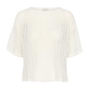 Chalk T-shirt met Gestreept Patroon Kaffe , White , Dames