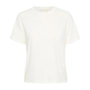 Klassieke Witte V-hals T-shirt InWear , Beige , Dames