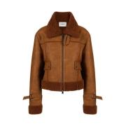 Eco Shearling Retro Chic Jas Iceberg , Beige , Dames