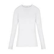 Witte Crewneck Lange Mouw T-shirts P.a.r.o.s.h. , White , Dames