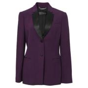 Pre-owned Wool outerwear Versace Pre-owned , Purple , Dames