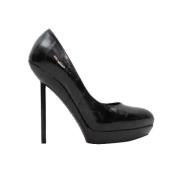 Pre-owned Leather heels Yves Saint Laurent Vintage , Black , Dames