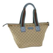 Pre-owned Canvas totes Gucci Vintage , Beige , Dames