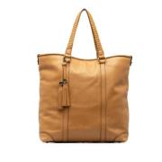 Pre-owned Leather totes Gucci Vintage , Brown , Dames