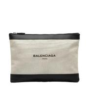 Pre-owned Canvas clutches Balenciaga Vintage , Beige , Dames