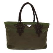 Pre-owned Nylon totes Prada Vintage , Green , Dames