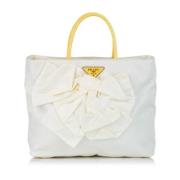 Pre-owned Leather handbags Prada Vintage , White , Dames