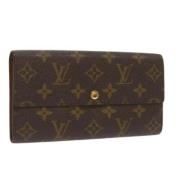 Pre-owned Canvas wallets Louis Vuitton Vintage , Brown , Dames