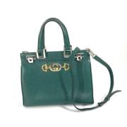 Pre-owned Leather gucci-bags Gucci Vintage , Green , Dames