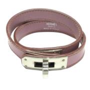 Pre-owned Leather bracelets Hermès Vintage , Pink , Dames