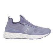 Eenvoudige Vetersneakers Emporio Armani EA7 , Purple , Dames