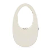 Mini Swipe Leren Hobo Tas Coperni , White , Dames