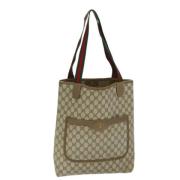 Pre-owned Leather totes Gucci Vintage , Beige , Dames