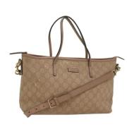 Pre-owned Canvas totes Gucci Vintage , Pink , Dames