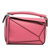 Pre-owned Leather handbags Loewe Pre-owned , Pink , Dames