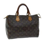 Pre-owned Canvas handbags Louis Vuitton Vintage , Brown , Dames