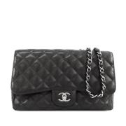 Pre-owned Leather shoulder-bags Chanel Vintage , Black , Dames