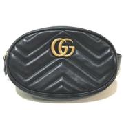 Pre-owned Leather gucci-bags Gucci Vintage , Black , Dames