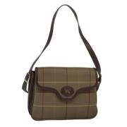 Pre-owned Canvas shoulder-bags Burberry Vintage , Beige , Dames