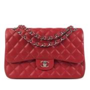 Pre-owned Leather chanel-bags Chanel Vintage , Red , Dames