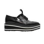 Pre-owned Leather sneakers Prada Vintage , Black , Dames