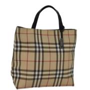 Pre-owned Canvas handbags Burberry Vintage , Beige , Dames