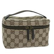 Pre-owned Canvas pouches Gucci Vintage , Beige , Dames