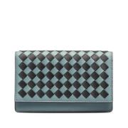 Pre-owned Leather wallets Bottega Veneta Vintage , Blue , Dames