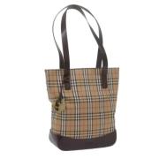 Pre-owned Canvas shoulder-bags Burberry Vintage , Beige , Dames