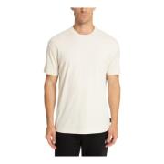 Gestreept Logo T-shirt Emporio Armani EA7 , White , Heren