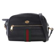 Pre-owned Leather crossbody-bags Gucci Vintage , Black , Dames