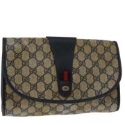 Pre-owned Leather clutches Gucci Vintage , Blue , Dames