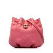 Pre-owned Leather shoulder-bags Chanel Vintage , Pink , Dames