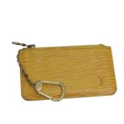 Pre-owned Leather wallets Louis Vuitton Vintage , Yellow , Dames