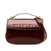 Pre-owned Leather handbags Dior Vintage , Red , Dames