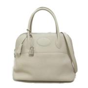 Pre-owned Leather handbags Hermès Vintage , Gray , Dames