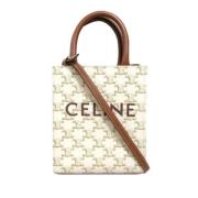 Pre-owned Leather handbags Celine Vintage , White , Dames