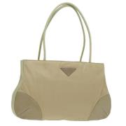 Pre-owned Nylon handbags Prada Vintage , Beige , Dames