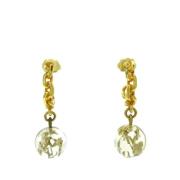 Pre-owned Metal earrings Louis Vuitton Vintage , Yellow , Dames