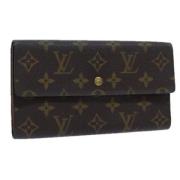 Pre-owned Canvas wallets Louis Vuitton Vintage , Brown , Dames