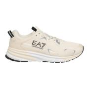 Eenvoudige Vetersneakers Emporio Armani EA7 , Beige , Heren