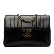 Pre-owned Leather chanel-bags Chanel Vintage , Black , Dames