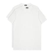 Effen T-shirt 2 Pack Logo Dsquared2 , White , Heren