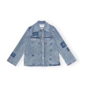 Denim Jackets Ganni , Blue , Dames