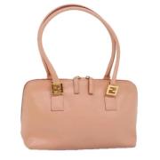 Pre-owned Leather handbags Fendi Vintage , Pink , Dames