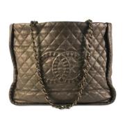 Pre-owned Leather totes Chanel Vintage , Brown , Dames